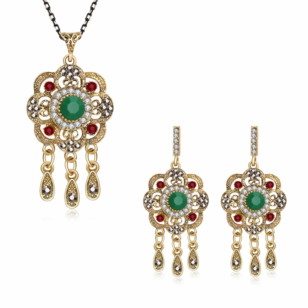 Турецкий Винтаж Ювелирные наборы для Для женщин сплав металла Цепочки и ожерелья