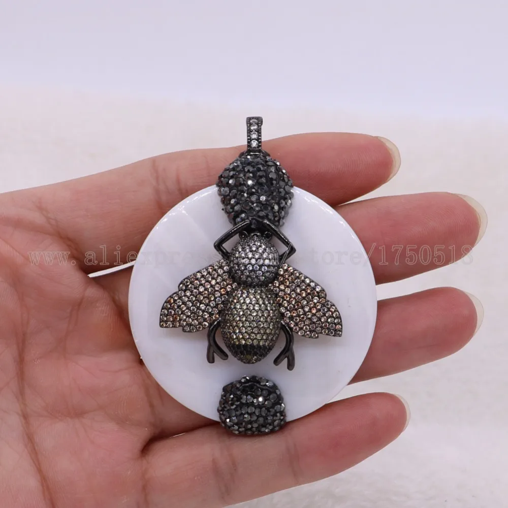 Подвески в виде насекомых 3 шт. подвески с корпусом из камня ручная работа druzy