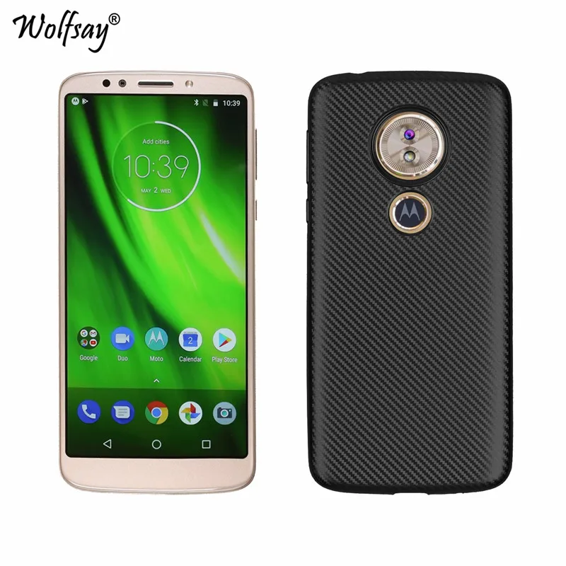 СПС чехол для телефона Moto G6 Play 5 7 "углеродного волокна Мягкий TPU Motorola играть