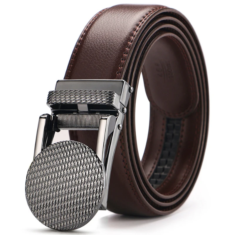 Мужской ремень из натуральной кожи с автоматической пряжкой мужские ремни