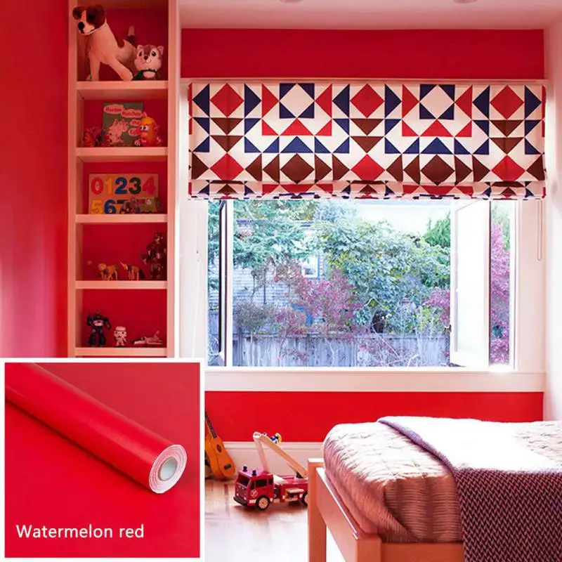 Многоцветный DIY декоративная пленка ПВХ самоклеющаяся настенная бумага мебель