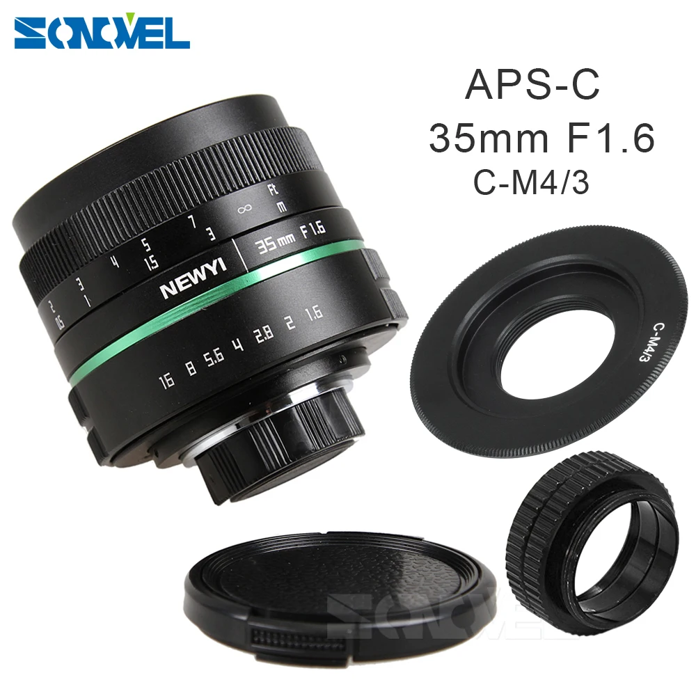 Ультра-прозрачная 35 мм f1.6 APS-C CC ТВ для камеры наружного наблюдения+ С-образное крепление для объектива для Olympus Panasonic Micro 4/3 M4/3 G7 G10 GH3 G85 GX85 GX7 GF6 OM-D