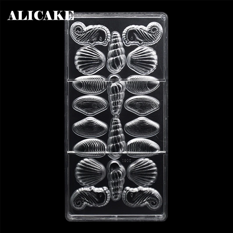 Шоколадная форма гребешок гиппокамп конфеты из поликарбоната инструменты для