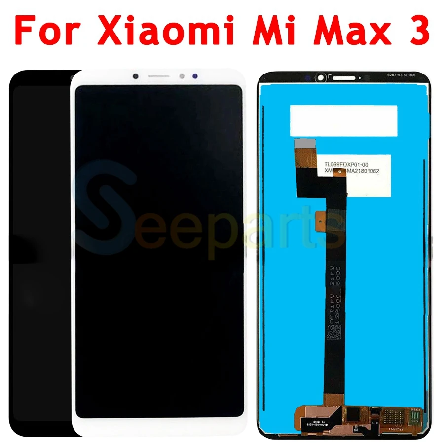 Оригинальный ЖК дисплей Xiaomi Max 3 Max3 сменный дигитайзер сенсорного экрана в сборе