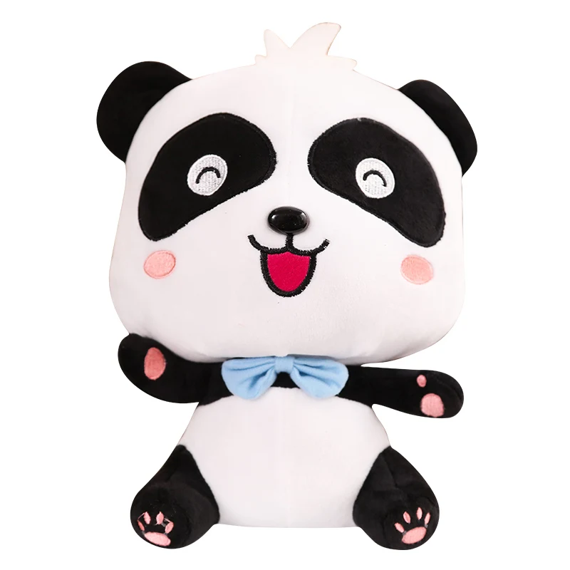 Синий 22 см Милая панда, плюшевые игрушки, мягкие куклы-панды, Kawaii, детские подушки, подарок на день рождения для девочек - Цвет: Синий