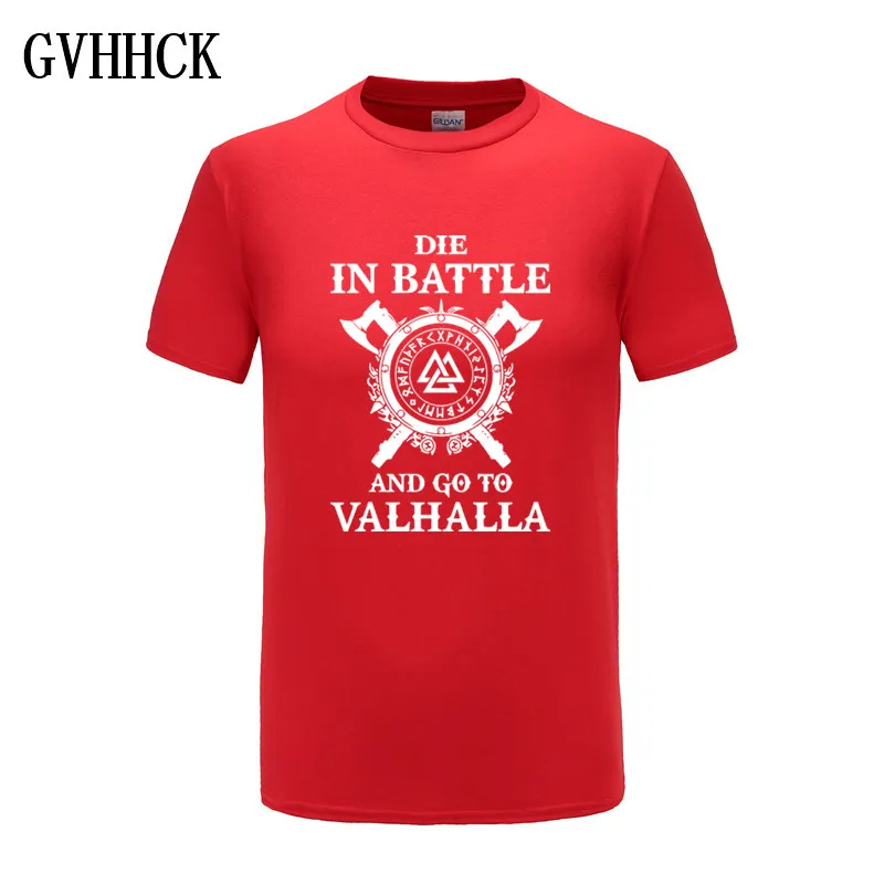 Die In Battle And Go To Valhalla Viking, мужские футболки, хит, летняя брендовая Футболка реглан, хлопок, облегающая футболка, Camisetas Hombre