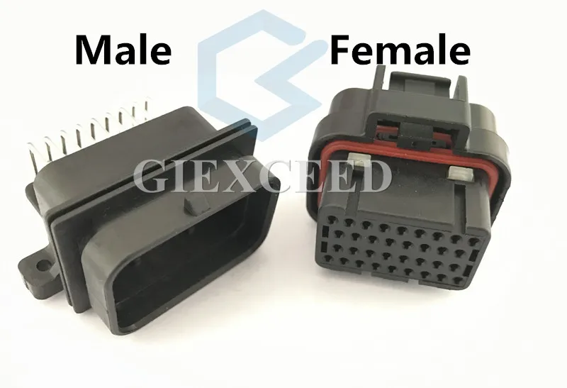 34 Pin 4 1437290 1 Female AMP Superseal 0 автомобильный разъем ECU с клеммами|Кабели адаптеры и