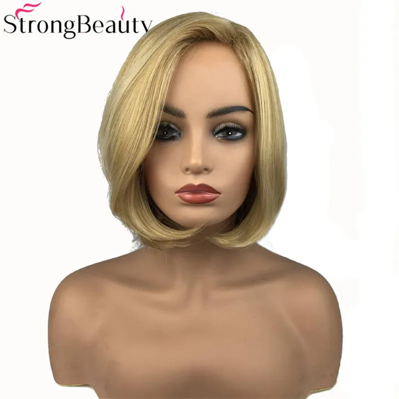 

StrongBeauty Women's Medium Length Straight Wigs Synthetic Wig Capless Hair