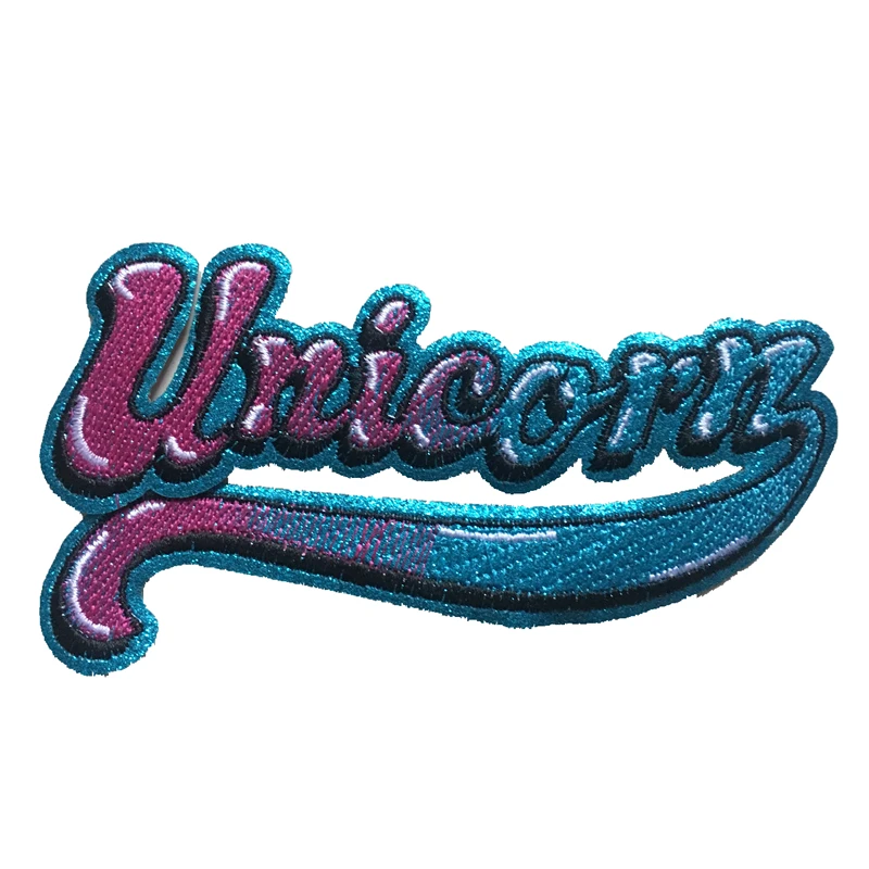 2 шт./компл. буквы Единорог вышитые патчи железные на ткани машина для ремонта