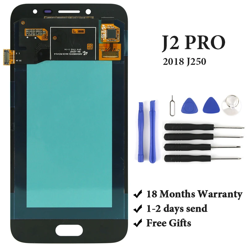 

100% тест хорошо для J2 pro 2018 ЖК-дисплей для Мобильный телефон J250 J250F ЖК-экран без битых пикселей сборка Замена