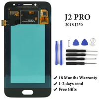 100 test good for j2 pro 2018 lcd display for mobile phone j250 j250f lcd screen no dead pixel assembly replacement