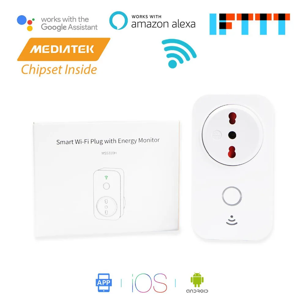 Smart WiFi Plug Amazon Alexa &amp Google Assistant IFTTT Supported App Remote Control Meross MSS310HIT |