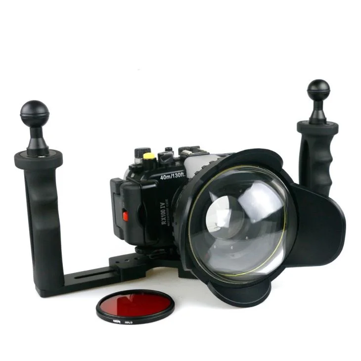 Водонепроницаемый чехол для подводной Камеры Sony RX100 IV M4 40 м красный фильтр
