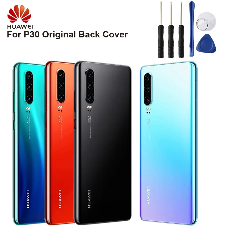 Аутентичный чехол для задней панели huawei P30 6," стеклянный задний Чехол