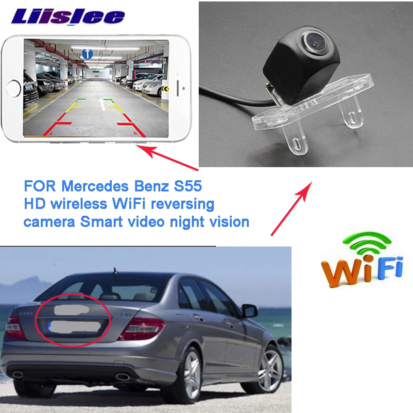 Liislee Беспроводная hd камера заднего хода для Mercedes Benz MB C Class W203 5D 2001 ~ 2007 E W211