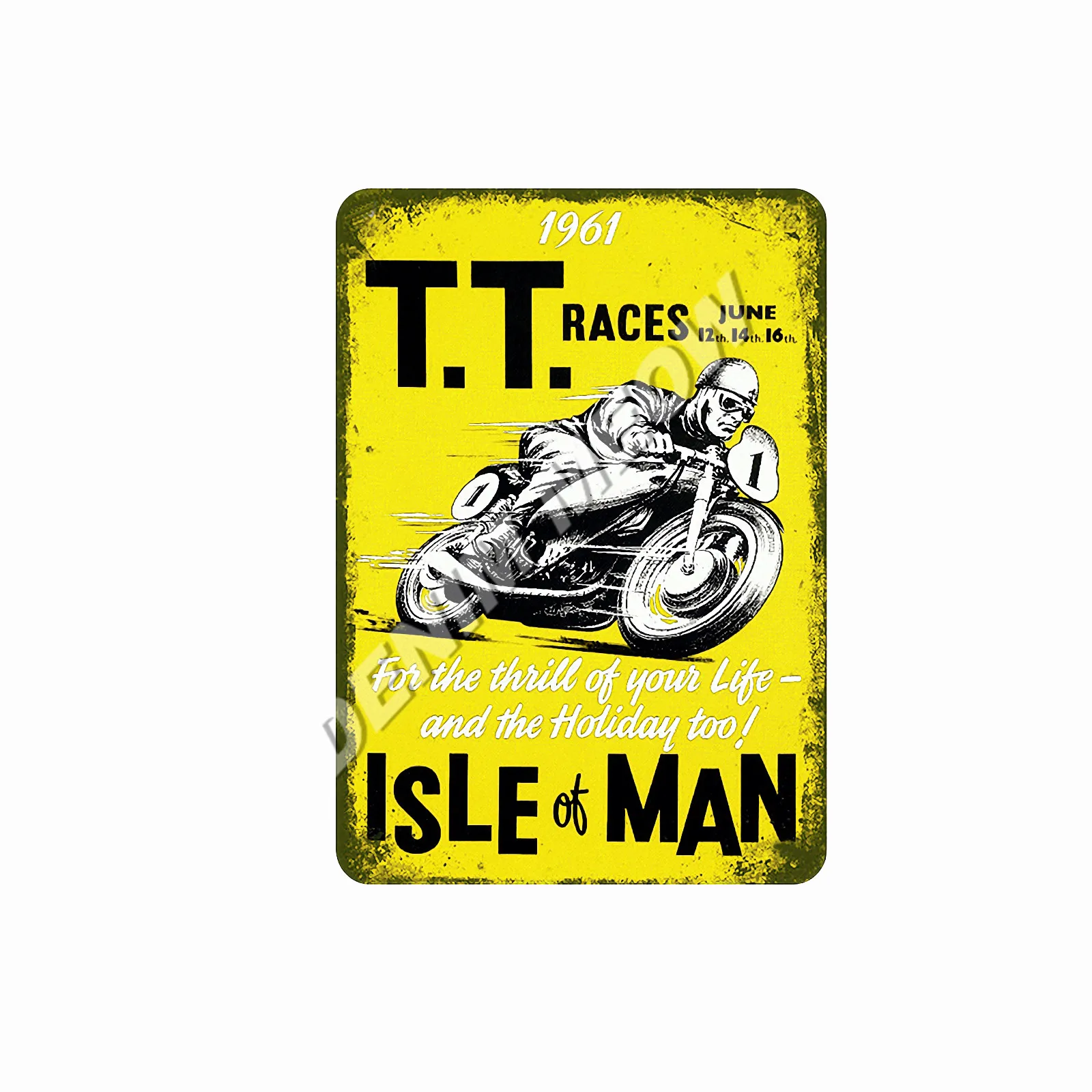 18 Ретро TT Isle of Man металлические знаки Norton мотоциклы гонки табличка Винтаж Искусство Живопись тарелки Паб Бар Гараж магазин домашний декор WY59 - Цвет: 18