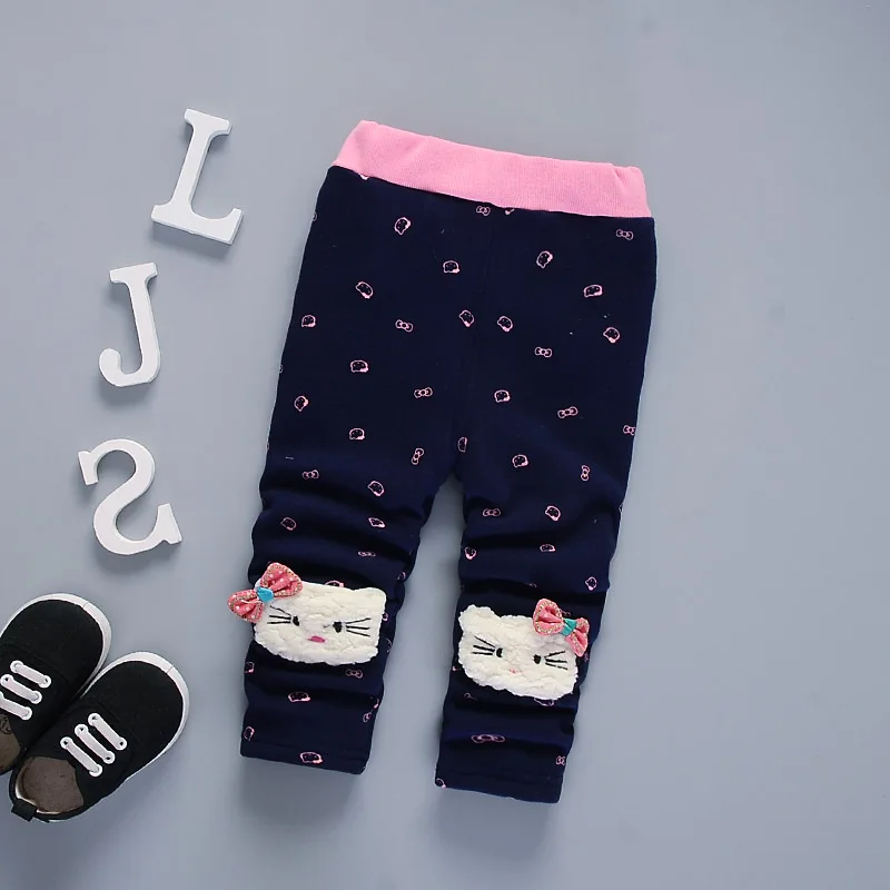 BibiCola/Леггинсы для маленьких девочек милые штаны с героями мультфильмов зимние