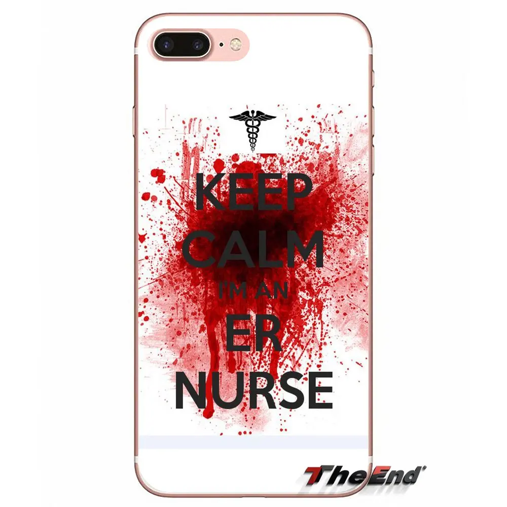 Keep Calm I'm медсестра Мягкий силиконовый чехол для iPhone X 4 4S 5 5S 5C SE 6 S 7 8 плюс samsung Galaxy J1