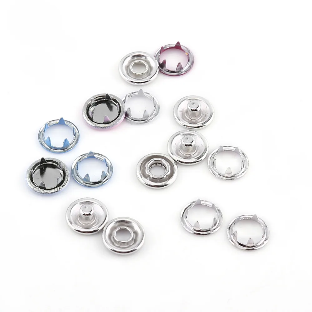 110 шт смешанные цвета зубец кольцо пресс шпильки оснастки крепеж с плоскогубцами