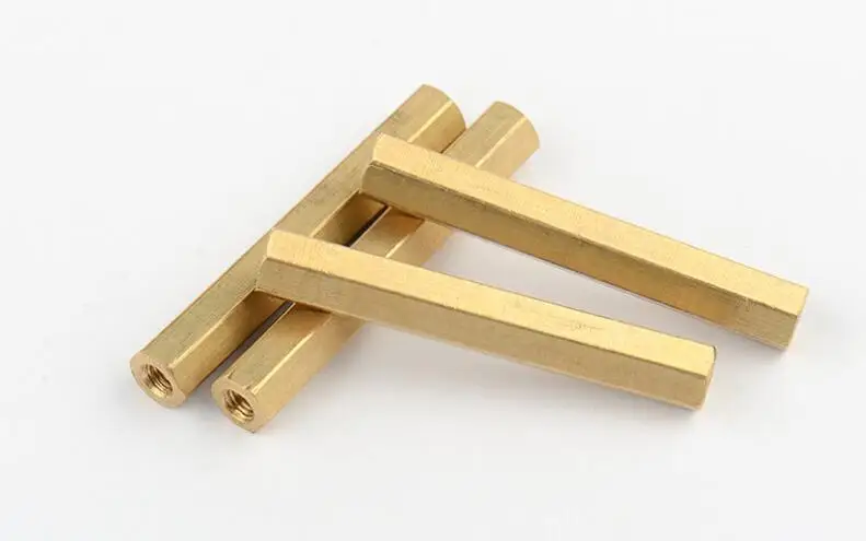 

50pcs M3 Series Female To Female Brass Standoff Copper Hexagonal Spacer Hex Double Pass Spacers M3*5/6/7/8-50mm