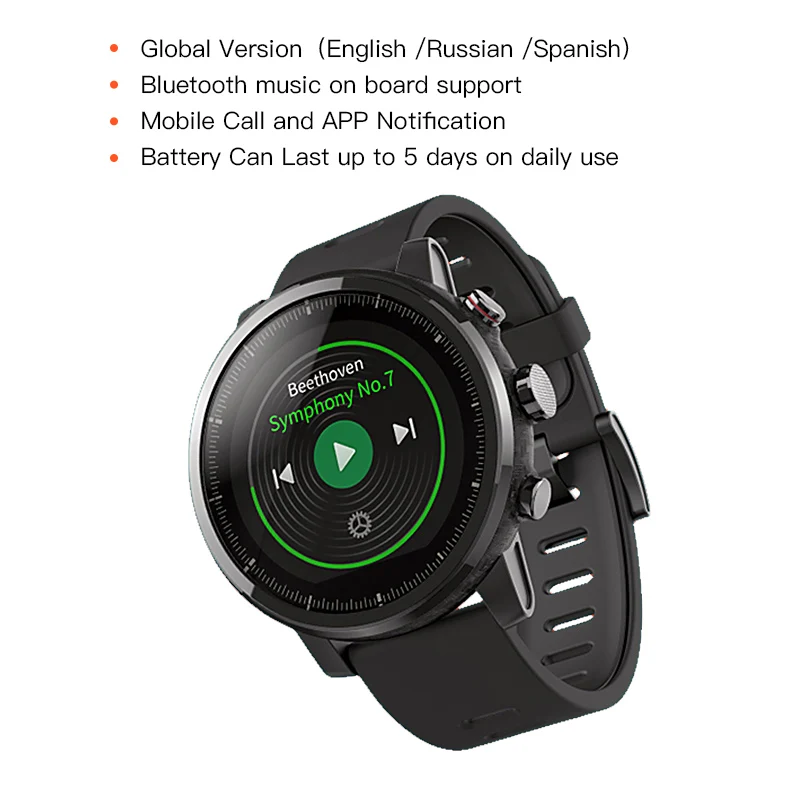 Смарт часы Huami Amazfit Stratos 2 спортивные GPS водонепроницаемые 2.5D напоминание о звонках