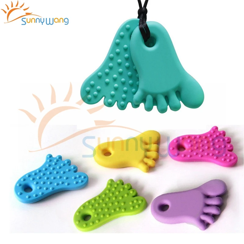 10 шт./лот детские Teether ожерелья BPA бесплатно малыша силиконовые Teetherl детская мило