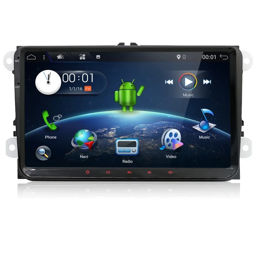 Bosion 2G RAM ANDROID 7 1 автомобильный Авторадио GPS Радио аудио плеер четырехъядерный для VW