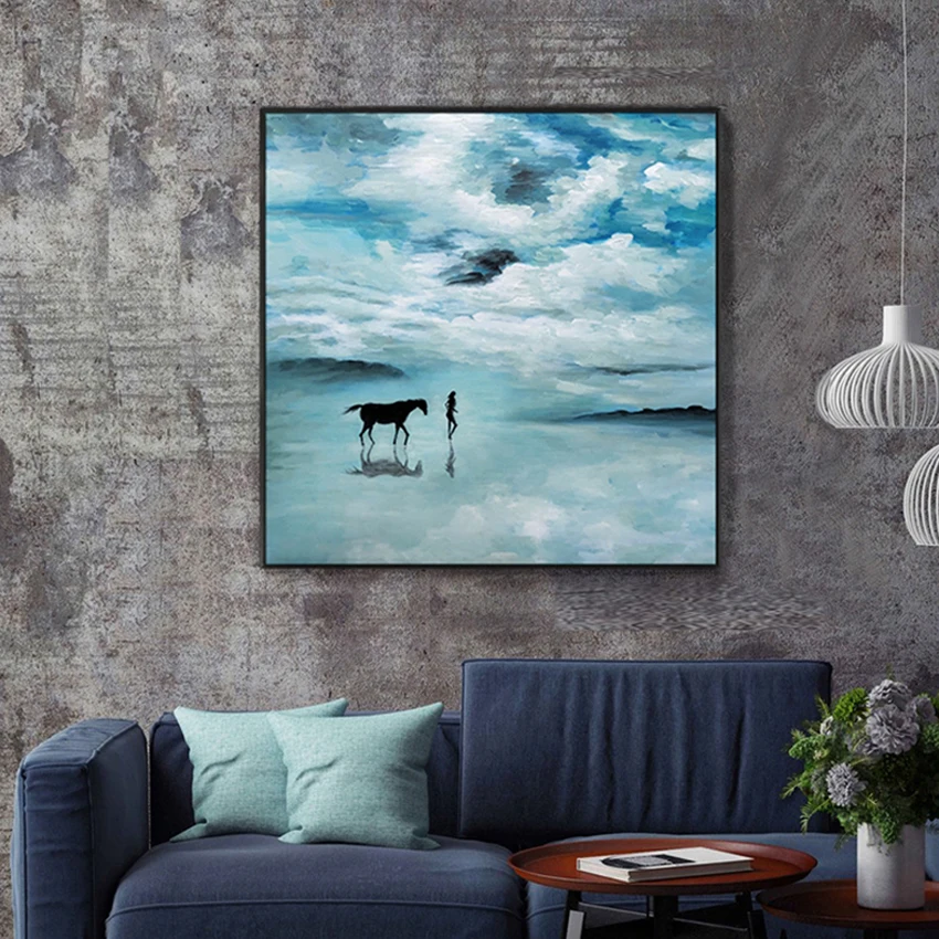 Абстрактный морской пейзаж картина маслом Прямая поставка настенные картины