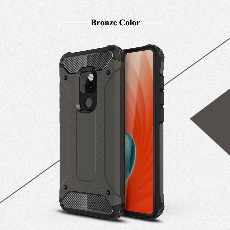 Армированный чехол для huawei Коврики 20 Lite 30 9 10 Pro Nova 5i 3i 3E 4 4E 5/5 T 20X Силиконовый противоударный резиновый Жесткий задний Чехол бант - Цвет: Bronze Color