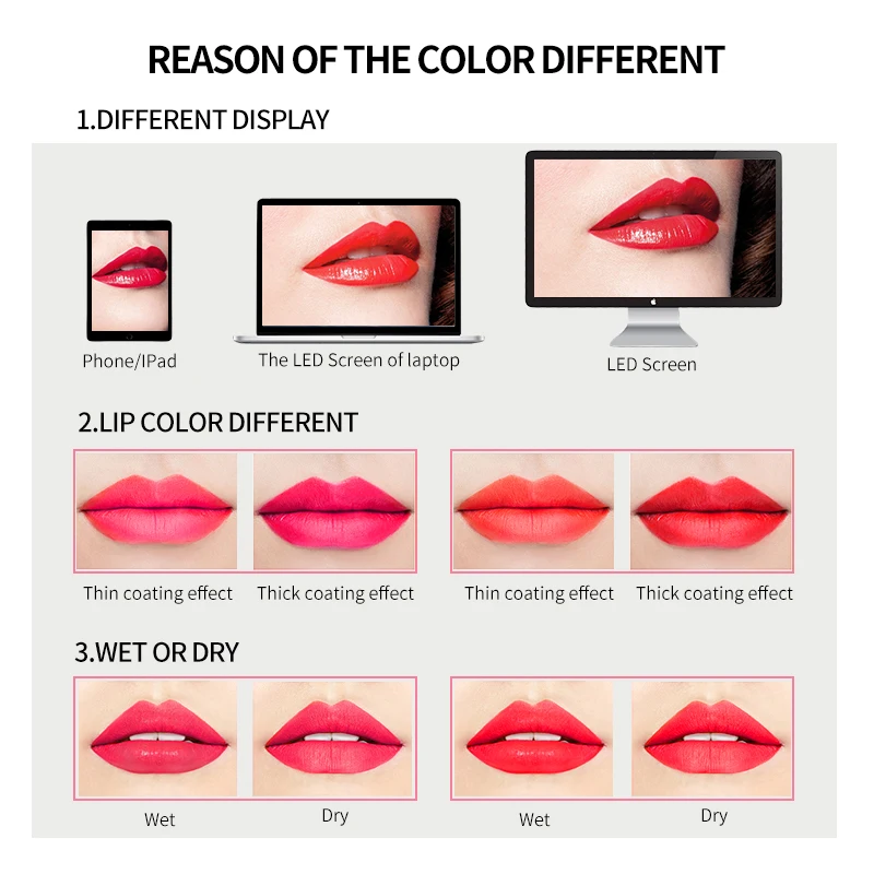 

Focallure Tint Lip Gloss Paint Waterproof batom Matte Lipsitck Moistourzing Lip 3pc/set Beauty Makeup