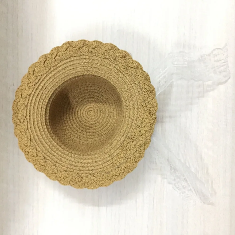 Винтажная круглая кукольная шляпа-котелок, шапки для куклы Blythe, модная кружевная соломенная шляпа ручной работы для Blyth Sharon 1/3, аксессуары для куклы BJD
