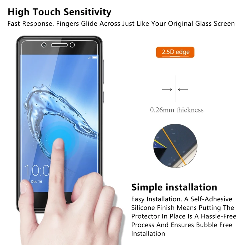 2.5D 0 26 мм 9H Премиум Закаленное стекло для Huawei Honor 6C Защитная пленка экрана
