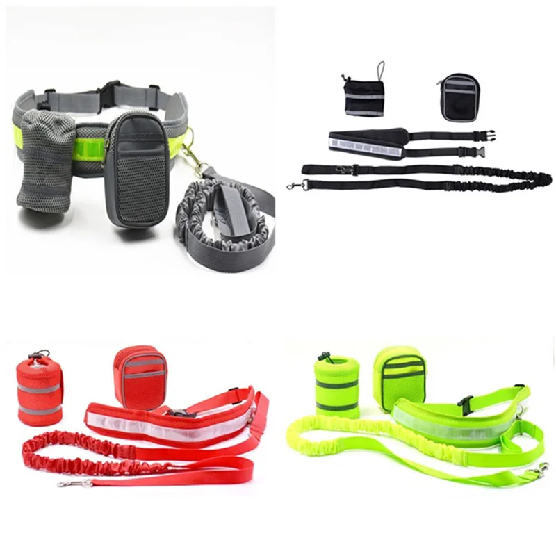 Регулируемый ремень для бега и ходьбы светоотражающий эластичный поводок|dog leash