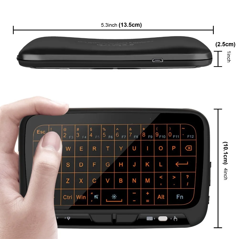 Беспроводная мини клавиатура QWERTY с сенсорным экраном 2 4 ГГц|sticker keyboard|transparent keyboard