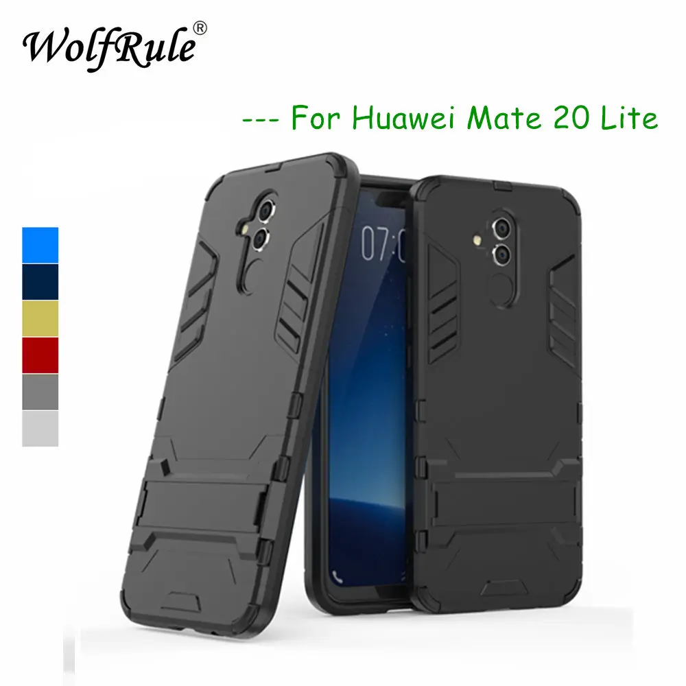 Чехлы для Huawei Mate 20 lite мягкий силиконовый + пластиковый чехол с подставкой Lite Maimang 7