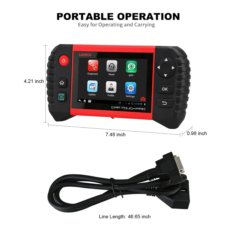 Launch CRP Touch Pro полная система диагностический инструмент OBD2 автомобильный сканер WiFi автоматический считыватель кода масла EPB SAS BMS Сброс 1 ГОД бесплатное обновление