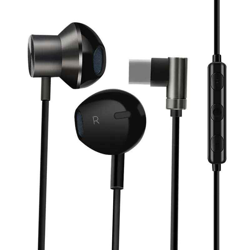Игровые наушники с разъемом USB Type C L образные глубокие басы Hifi металлические