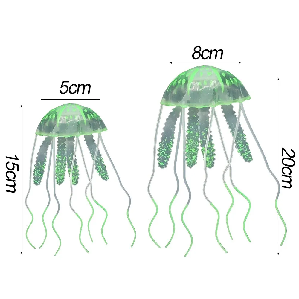 Аквариумные украшения для аквариума медузы ландшафтного дизайна флуоресцентная