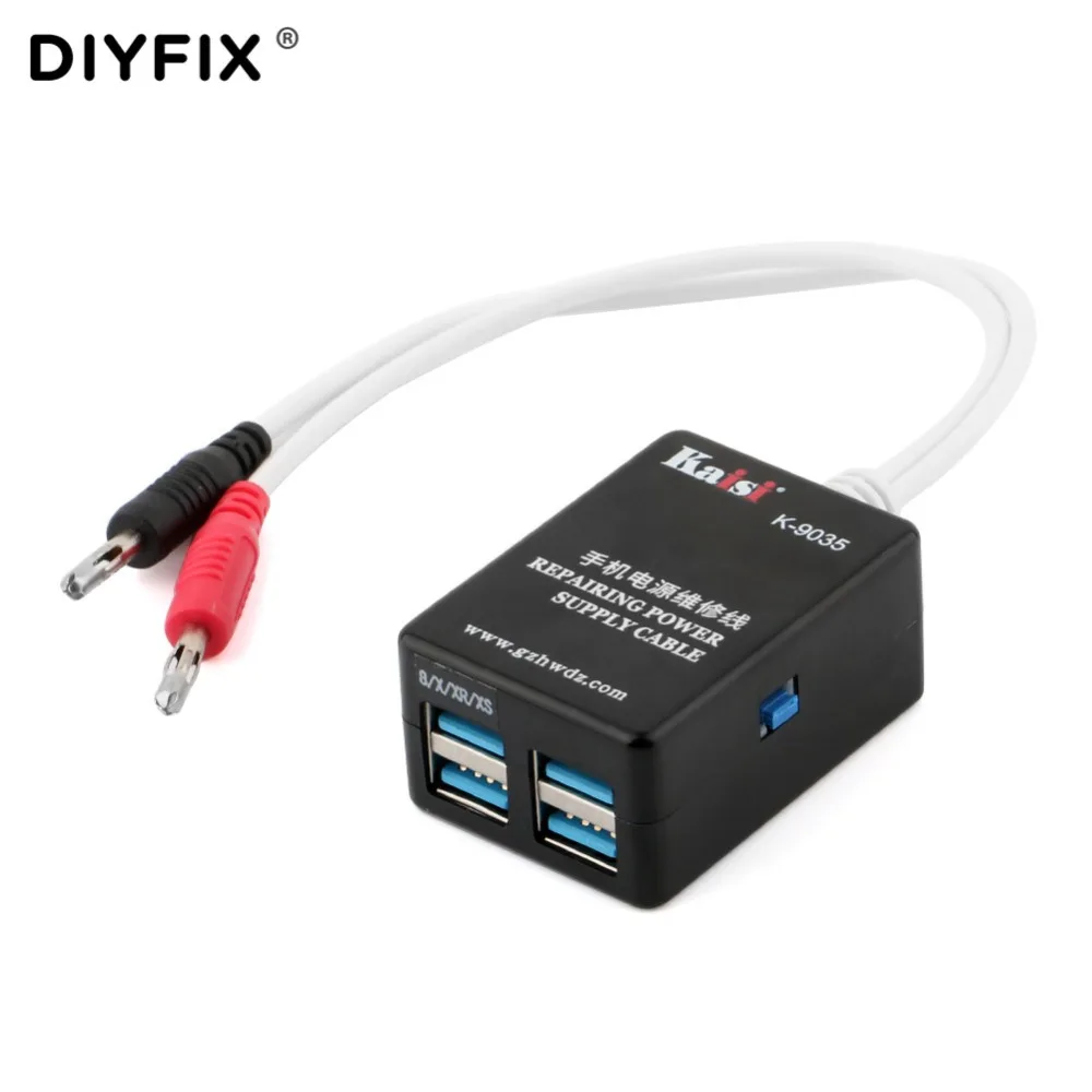 Кабель питания постоянного тока DIYFIX с дисплеем мультиметра для iPhone X XS Max XR 7 7P 8 8P 6