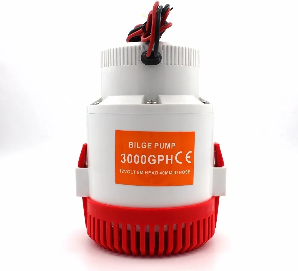 Трюмная помпа 3000GPH DC 12 V/24 V Электрический водяной насос для Aquario погружной гидросамолет двигатель дома Houseboat лодки
