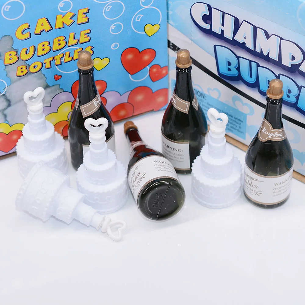 48 штук мини шампанские пузыри свадебные украшения любовь сердце торт бутылки с