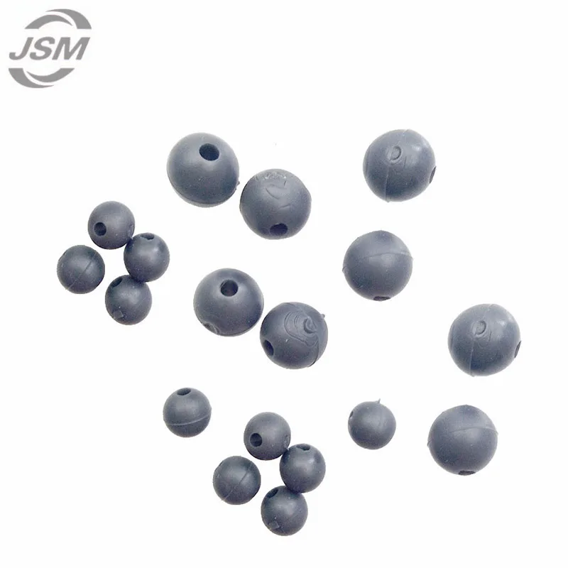JSM 50 шт. диаметр 5 мм 7 Мягкие рыболовные бусины для карпа резиновые темно серые