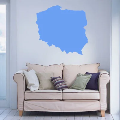 Виниловая наклейка на стену карта Польши глобус земля страна модное