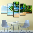 Современная холщовая рама с принтом HD, 5 панелей, прозрачный морской пейзаж, украшение для дома, гостиной, Настенная картина, модульные картины
