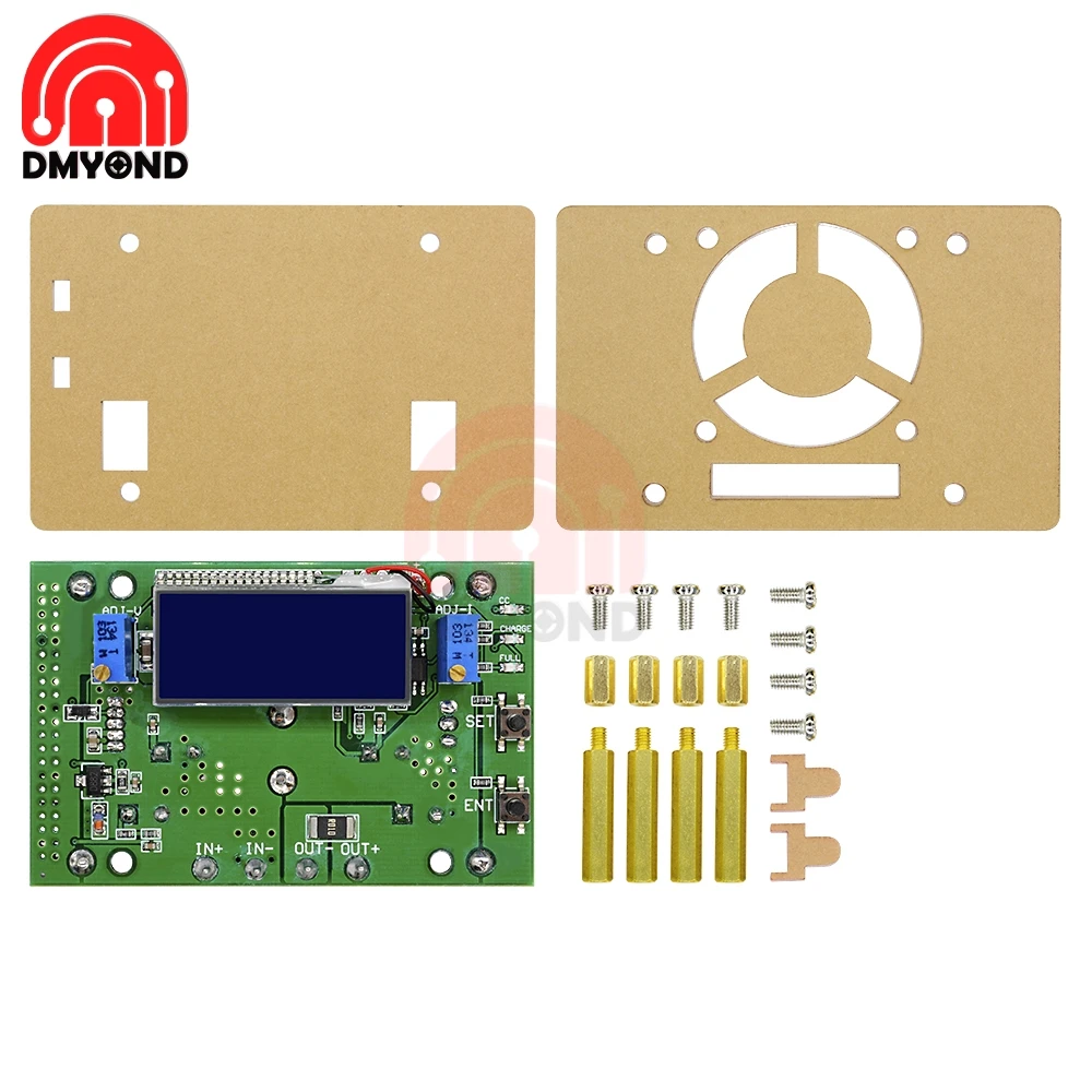 Adjustable 10A lcd двойной дисплей Регулируемый CC CV повышающий источник питания модуль повышающего преобразователя доска с корпусом корпуса