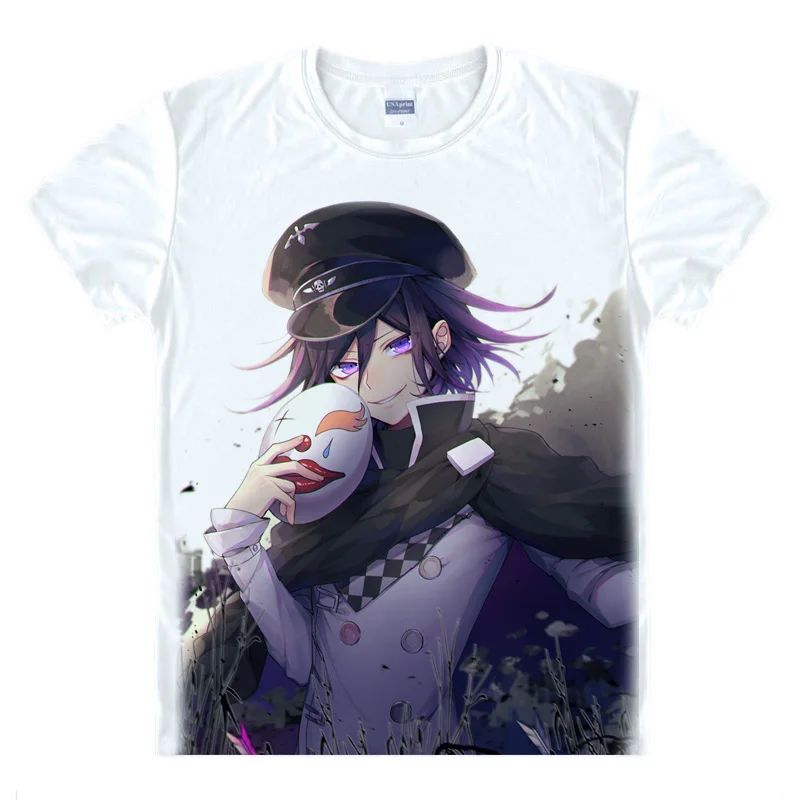 Makoto Naegi Kyoko Kirigiri футболка Danganronpa V3 Killing Harmony Мужская Повседневная Премиум Футболка