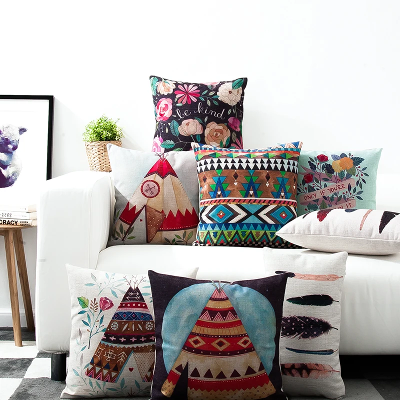 Американский Ретро Цветочный декоративный чехол для подушки/Ins свежий