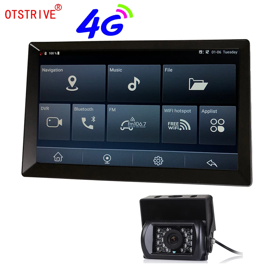 Otstrive 9 дюймов автомобильный Грузовик Автобус DVR Android WiFi Bluetooth телефон ADAS GPS