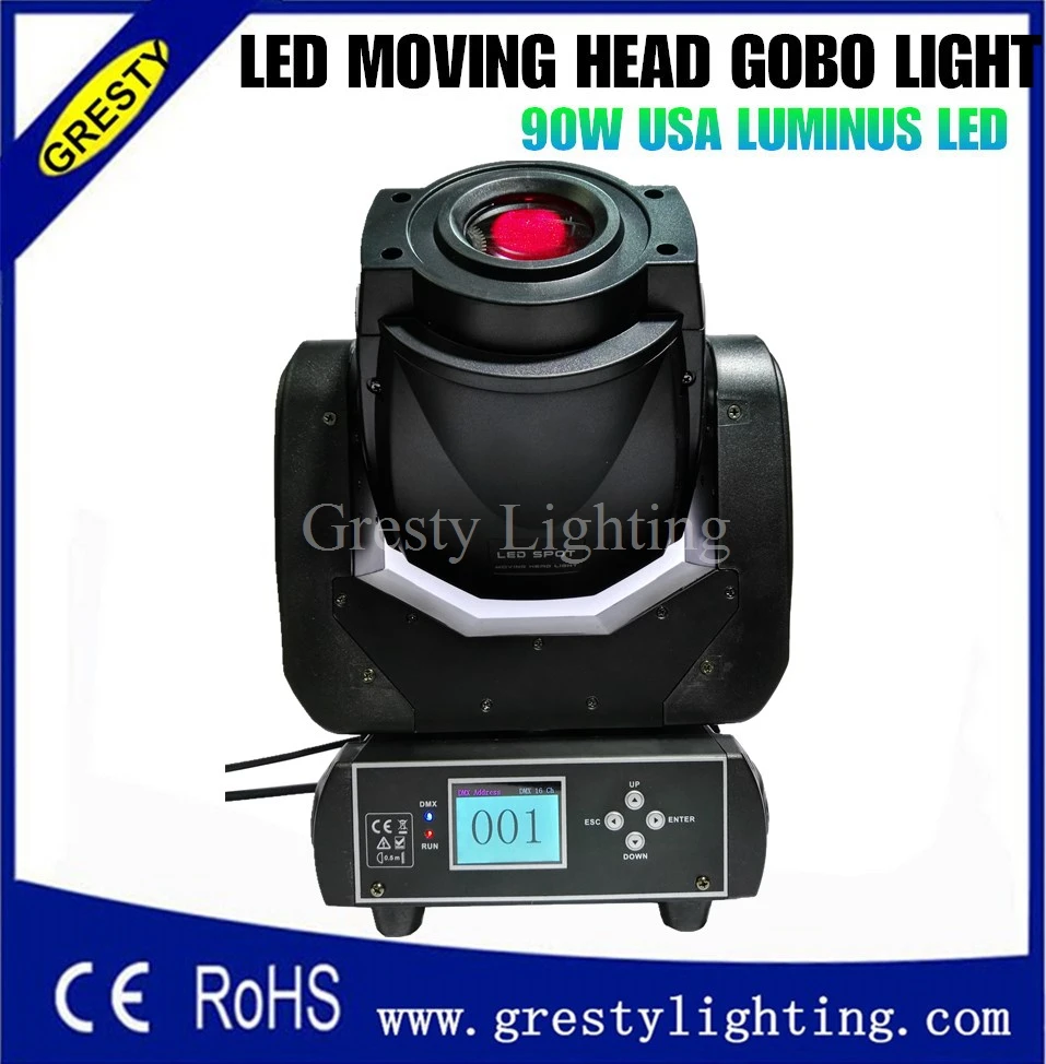 Светодиодный точечный светильник 90 Вт DMX512 &amp AC 110 В-220 в 50-60 Гц движущаяся головная