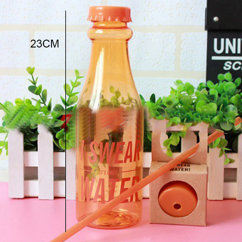 650 мл модная бутылка для воды высококачественный пластиковый портативный с